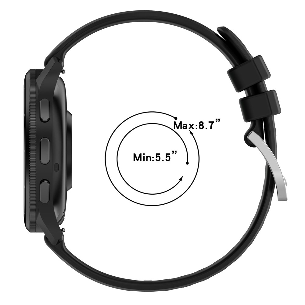 Corros silikonový řemínek 22mm na Garmin Venu 4 41mm - černý