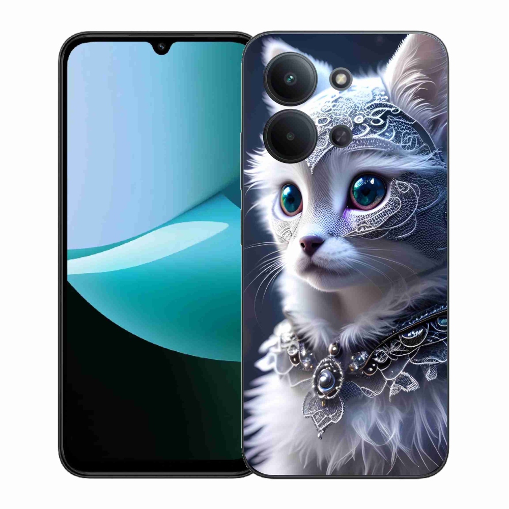 Gelový kryt mmCase na Xiaomi Redmi 15C 4G (171mm)/Poco C85 4G (171mm) - bílá kočka
