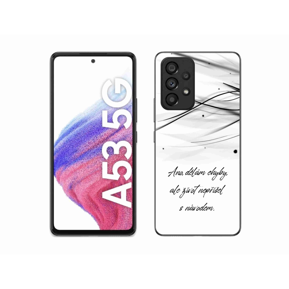 Gelový kryt mmCase na Samsung Galaxy A53 5G - citát bílé pozadí