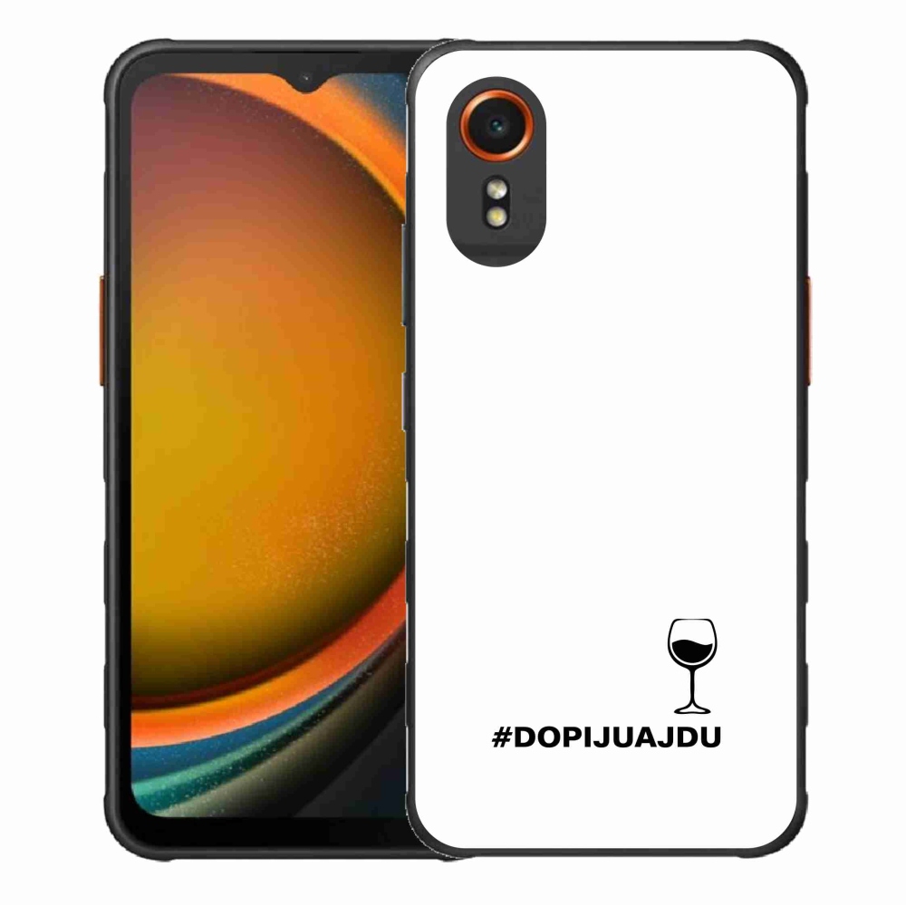 Gelový kryt mmCase na Samsung Galaxy Xcover 7 - vinný motiv bílé pozadí