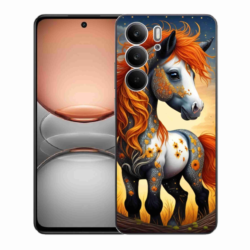 Gelový kryt mmCase na Realme C75 - barevný poník