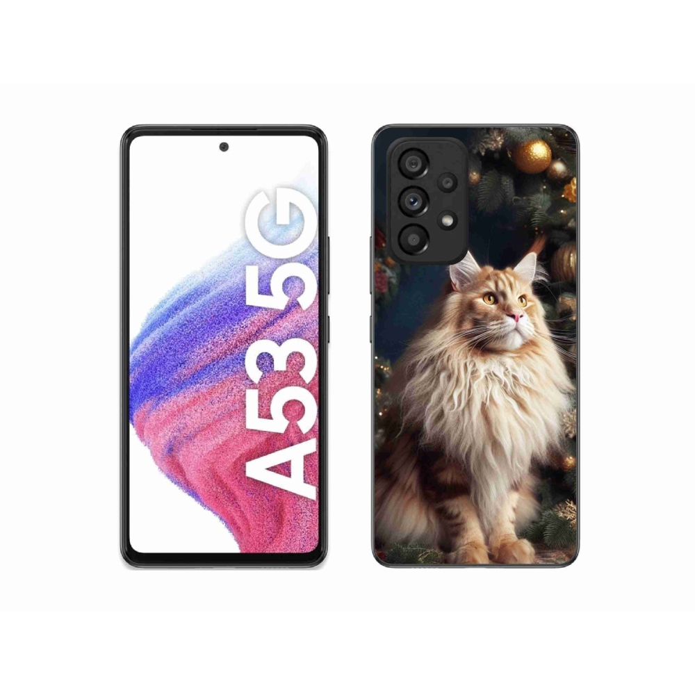 Gelový kryt mmCase na Samsung Galaxy A53 5G - kočka u stromku