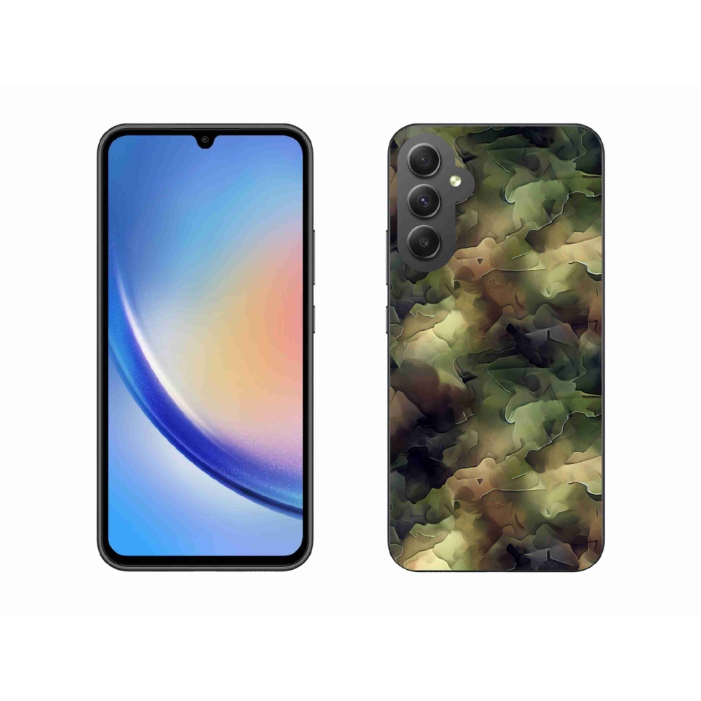 Gelový kryt mmCase na Samsung Galaxy A34 5G - maskáčový vzor 10
