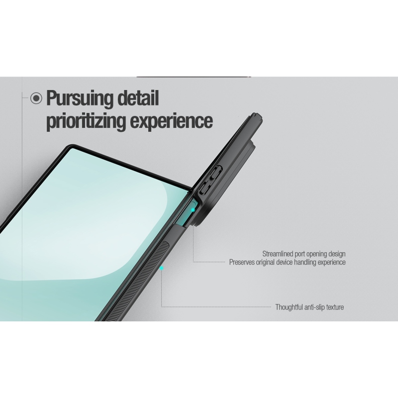 Nillkin Super Frosted FOLD Magnetic Zadní Kryt pro Samsung Galaxy Z Fold 8 Ultra Transparent Black