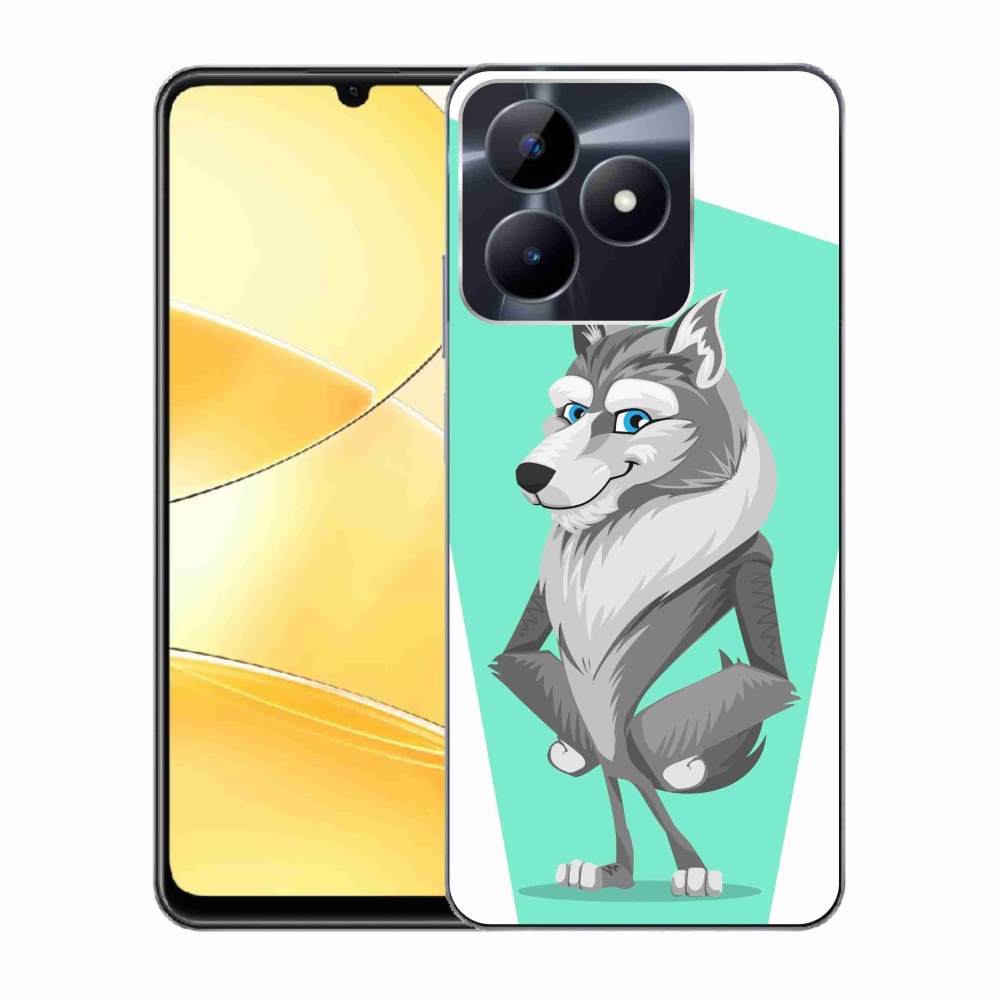 Gelový kryt mmCase na Realme C51/C53 - kreslený vlk