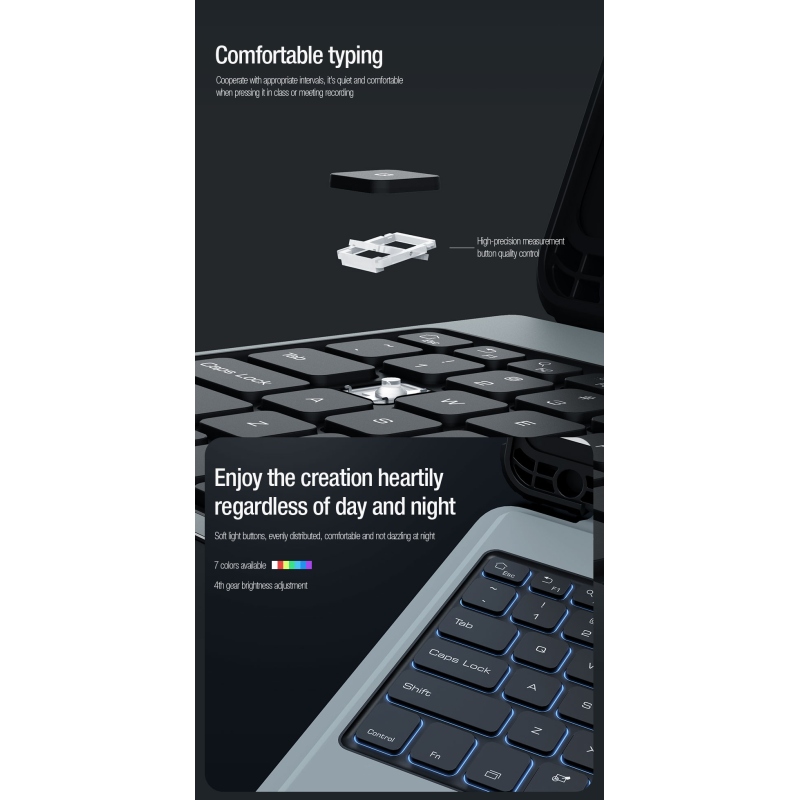 Nillkin Bumper Combo Keyboard Case (Backlit Version) pro Samsung Tab S9+ Black