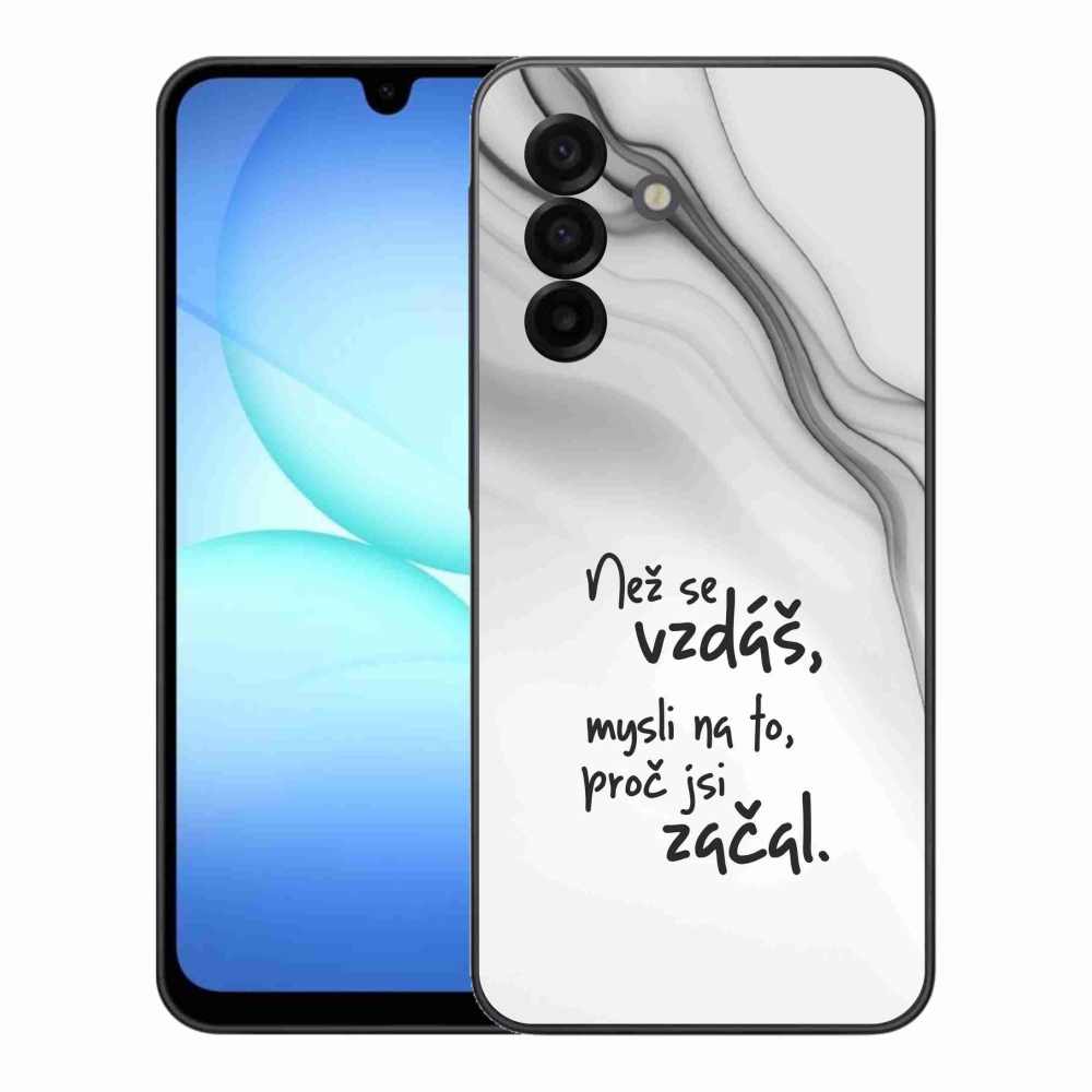 Gelový kryt mmCase na Samsung Galaxy A17 4G/5G - citát 2 bílé pozadí