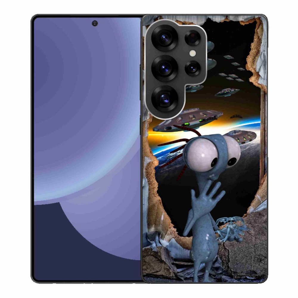 Gelový kryt mmCase na Samsung Galaxy S25 Ultra - mimozemšťan