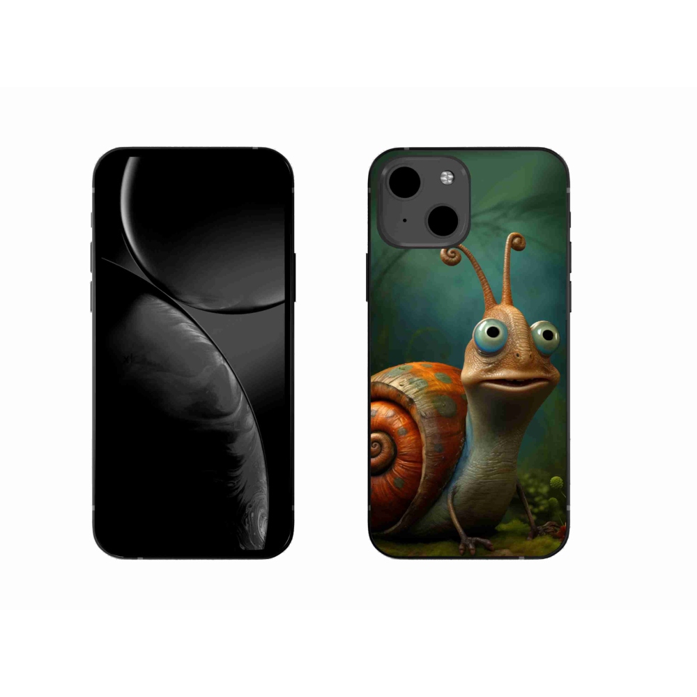 Gelový kryt mmCase na iPhone 13 - šnek