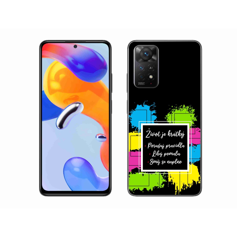Gelový kryt mmCase na Xiaomi Redmi Note 11 Pro 4G/5G - citát 5 černé pozadí