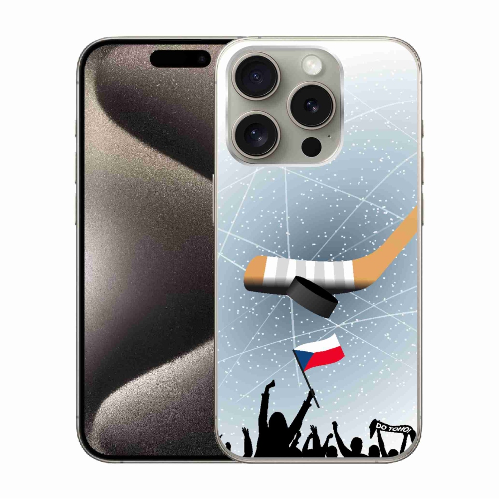 Gelový kryt mmCase na iPhone 15 Pro - fanoušci hokeje