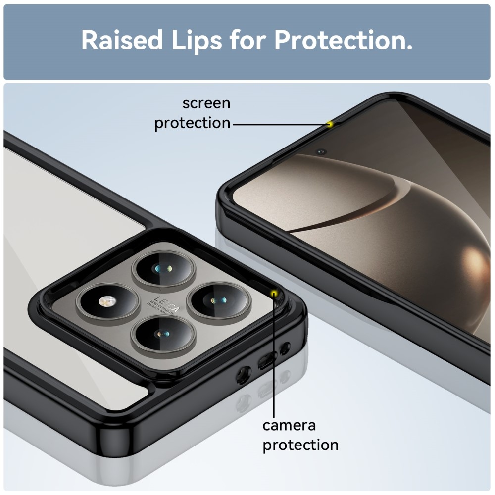 Gelový obal s pevnými zády na Xiaomi 14T/14T Pro - černý