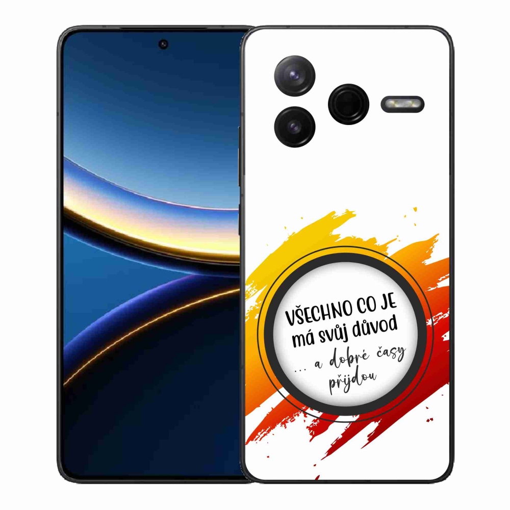 Gelový kryt mmCase na Xiaomi Poco F7 Pro - citát 3 bílé pozadí