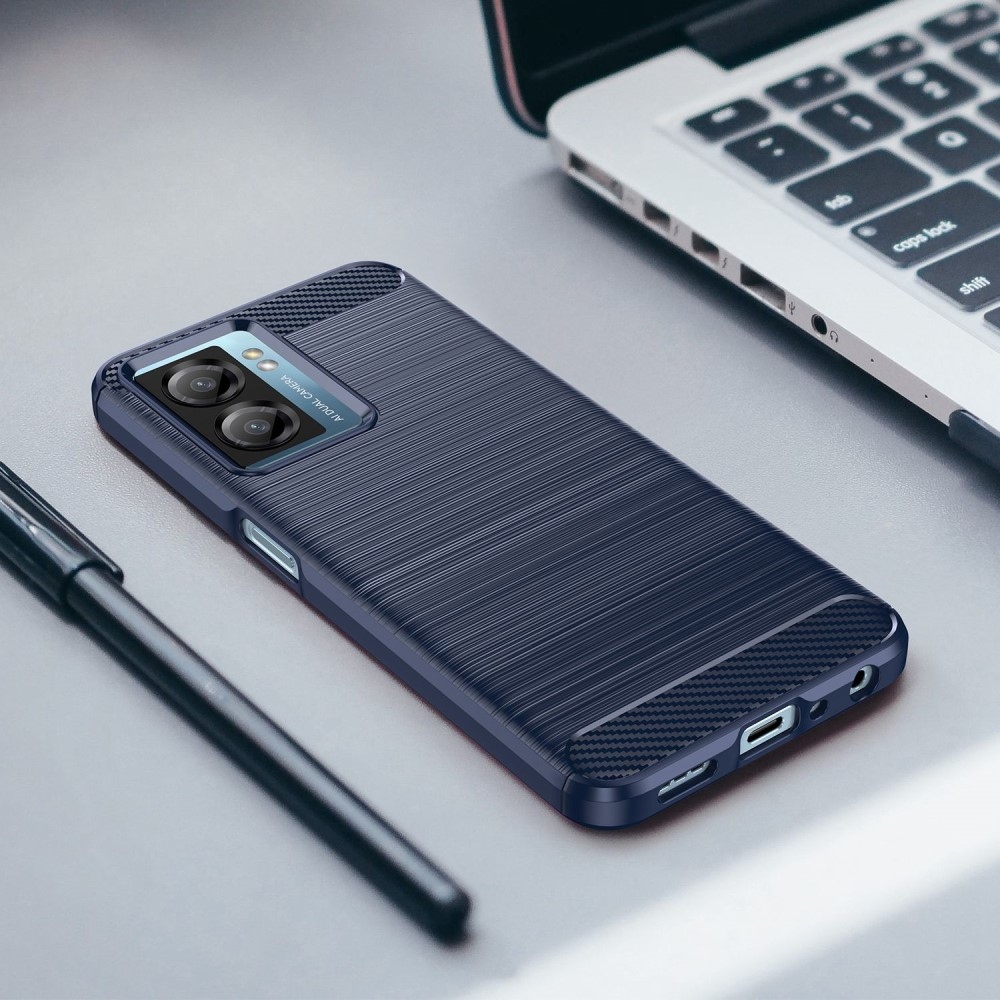 Carbon odolný gelový obal na Realme Narzo 50 - modrý