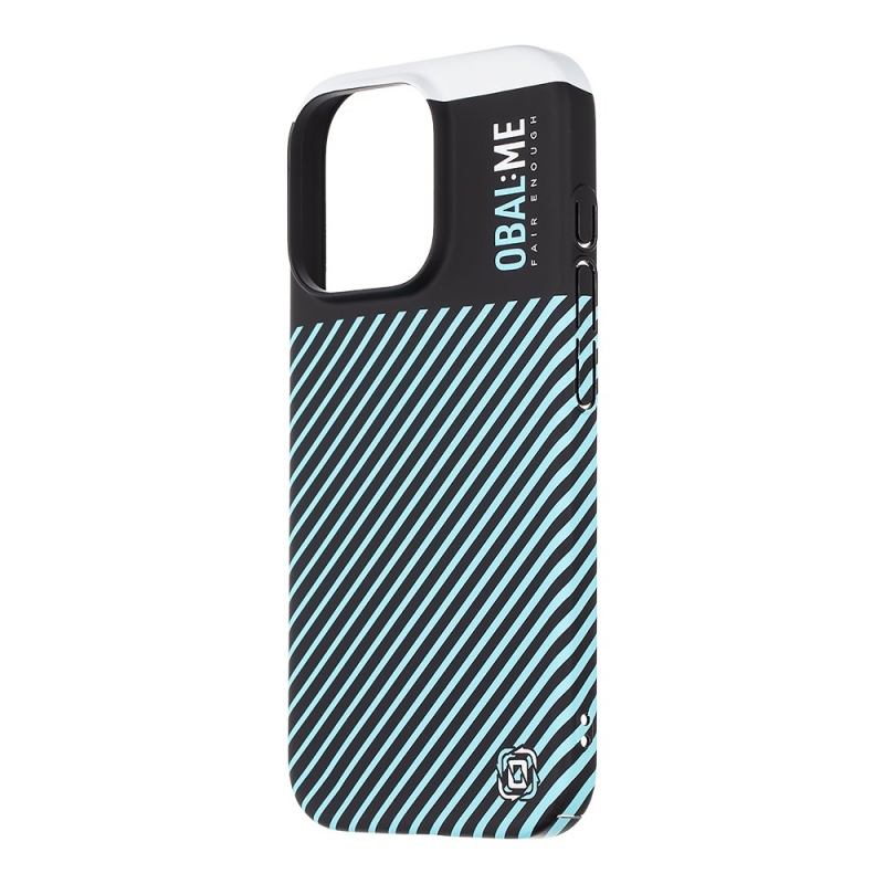 OBAL:ME Flossy Stripes Kryt pro Apple iPhone 16 Pro Black/Sky Blue