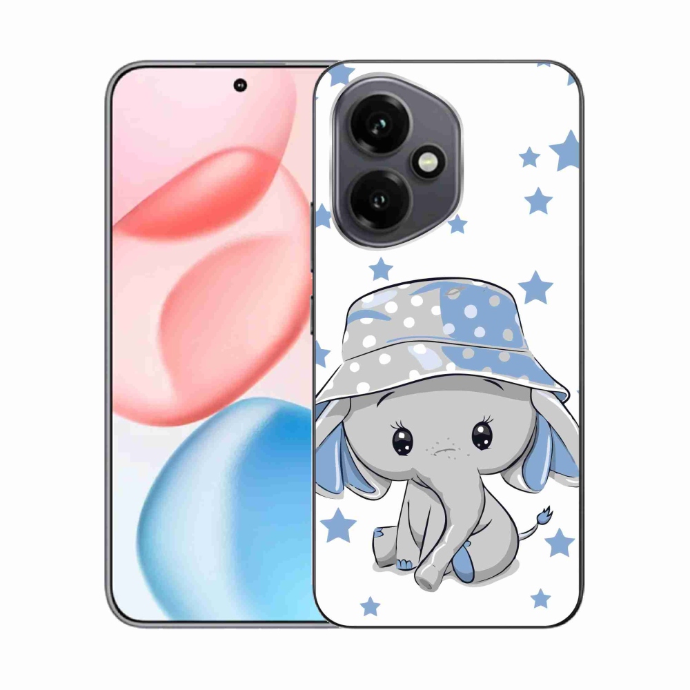 Gelový kryt mmCase na Honor 400 - modrý slon