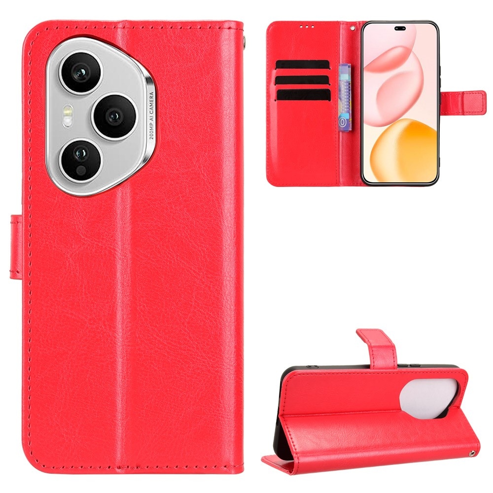 Crazy knížkové pouzdro na Honor 400 Pro - červené