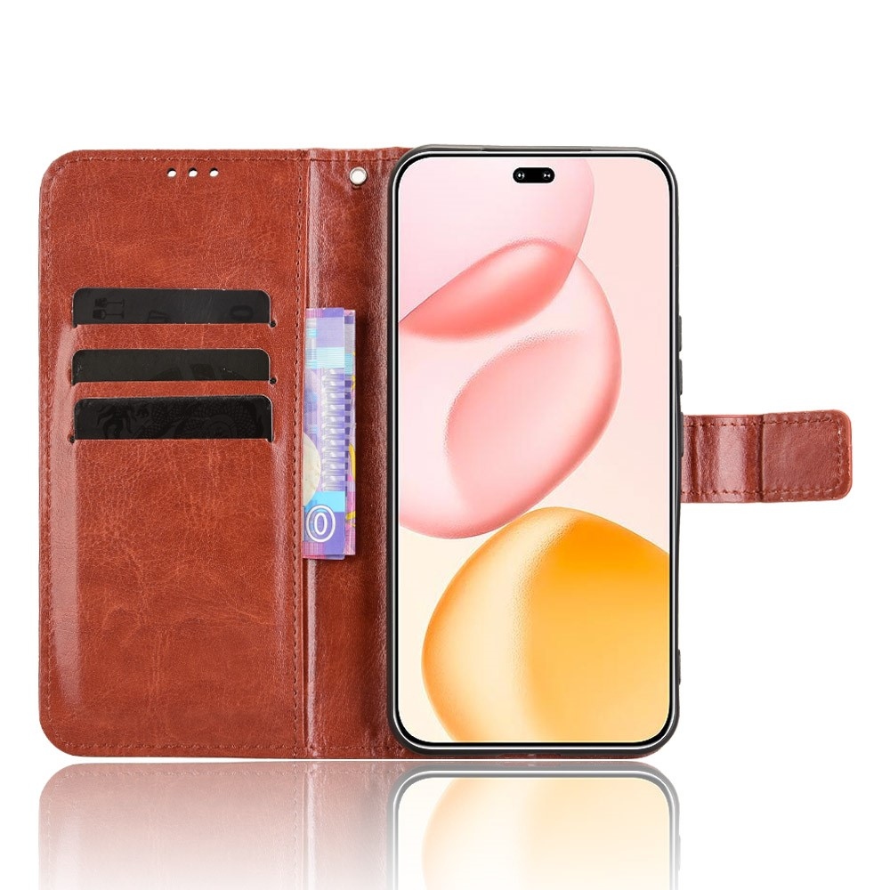 Crazy knížkové pouzdro na Honor 400 Pro - hnědé