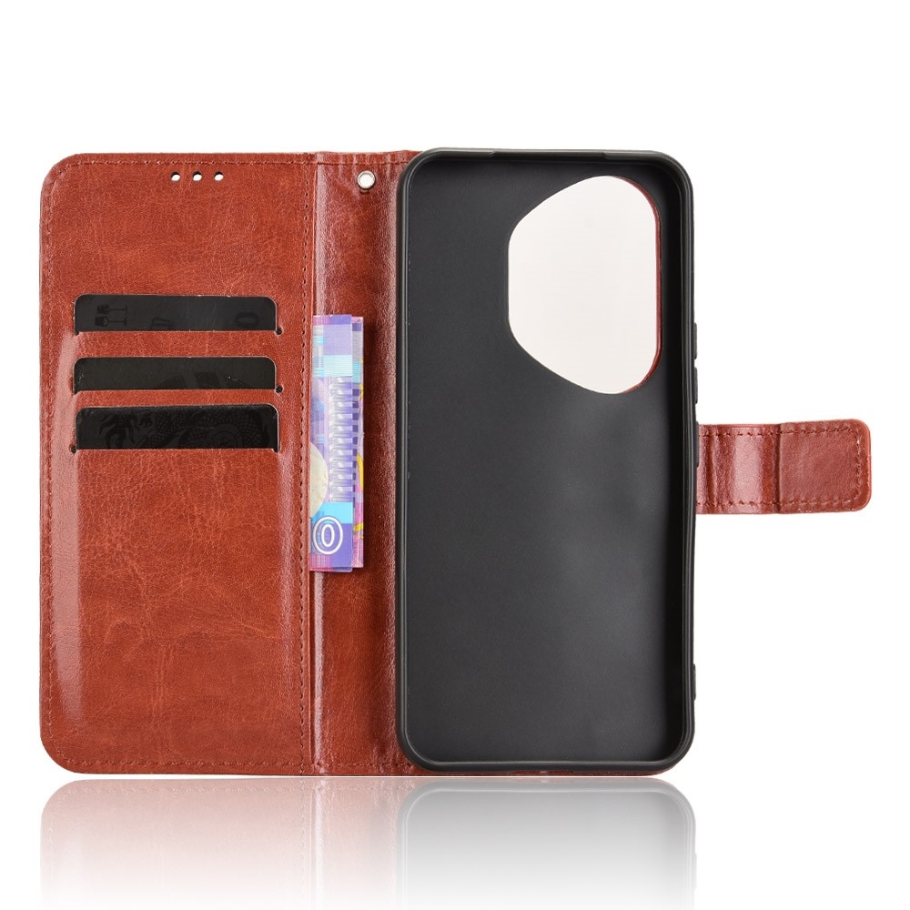 Crazy knížkové pouzdro na Honor 400 Pro - hnědé