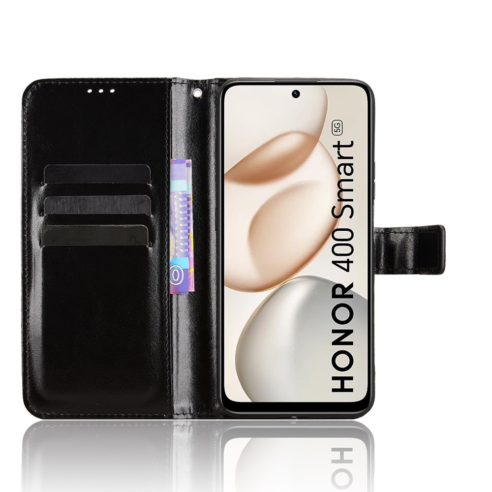 Crazy knížkové pouzdro na Honor 400 Smart 5G/4G/Honor X7d - černé
