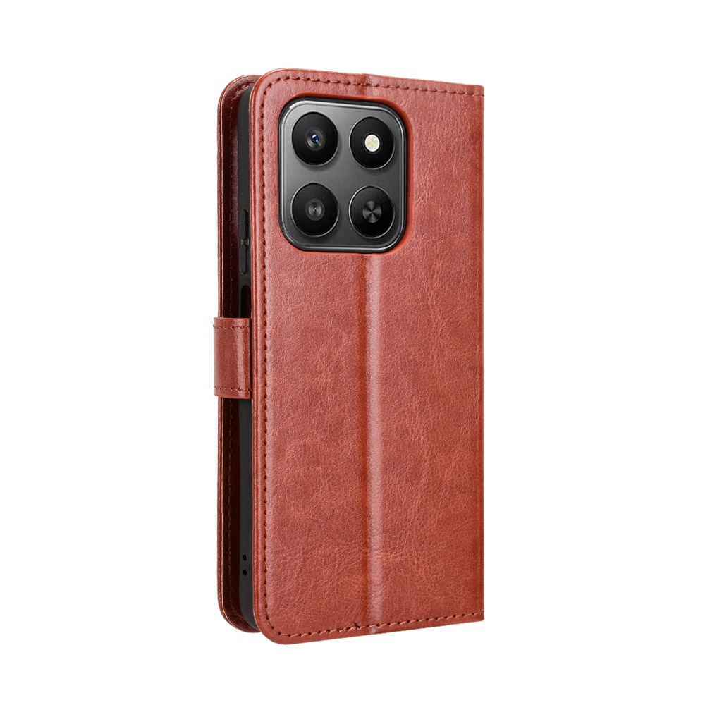 Crazy knížkové pouzdro na Honor 400 Smart 5G/4G/Honor X7d - hnědé