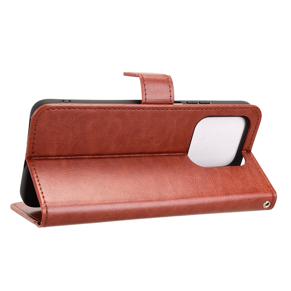 Crazy knížkové pouzdro na Honor 400 Smart 5G/4G/Honor X7d - hnědé