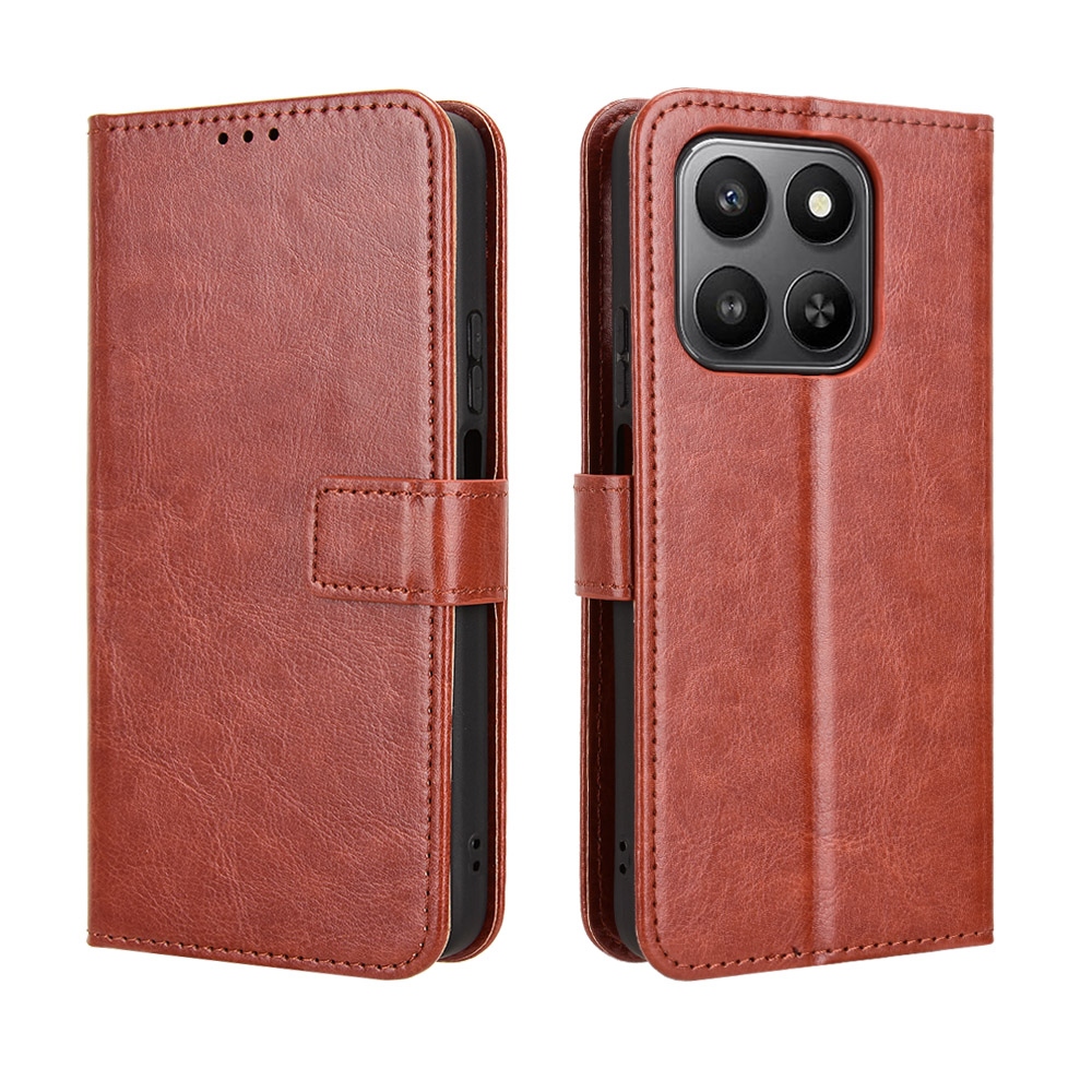 Crazy knížkové pouzdro na Honor 400 Smart 5G/4G/Honor X7d - hnědé