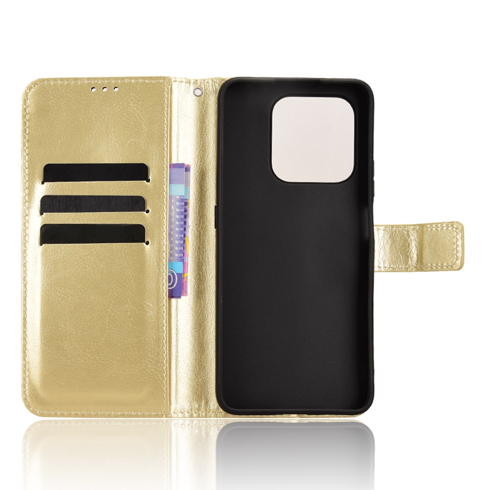 Crazy knížkové pouzdro na Honor 400 Smart 5G/4G/Honor X7d - zlaté