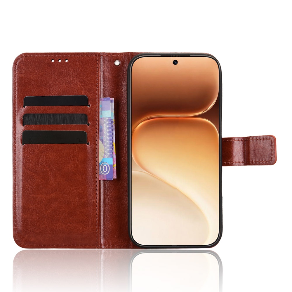 Crazy knížkové pouzdro na Honor 600 Pro 5G/Honor 600 5G - hnědé
