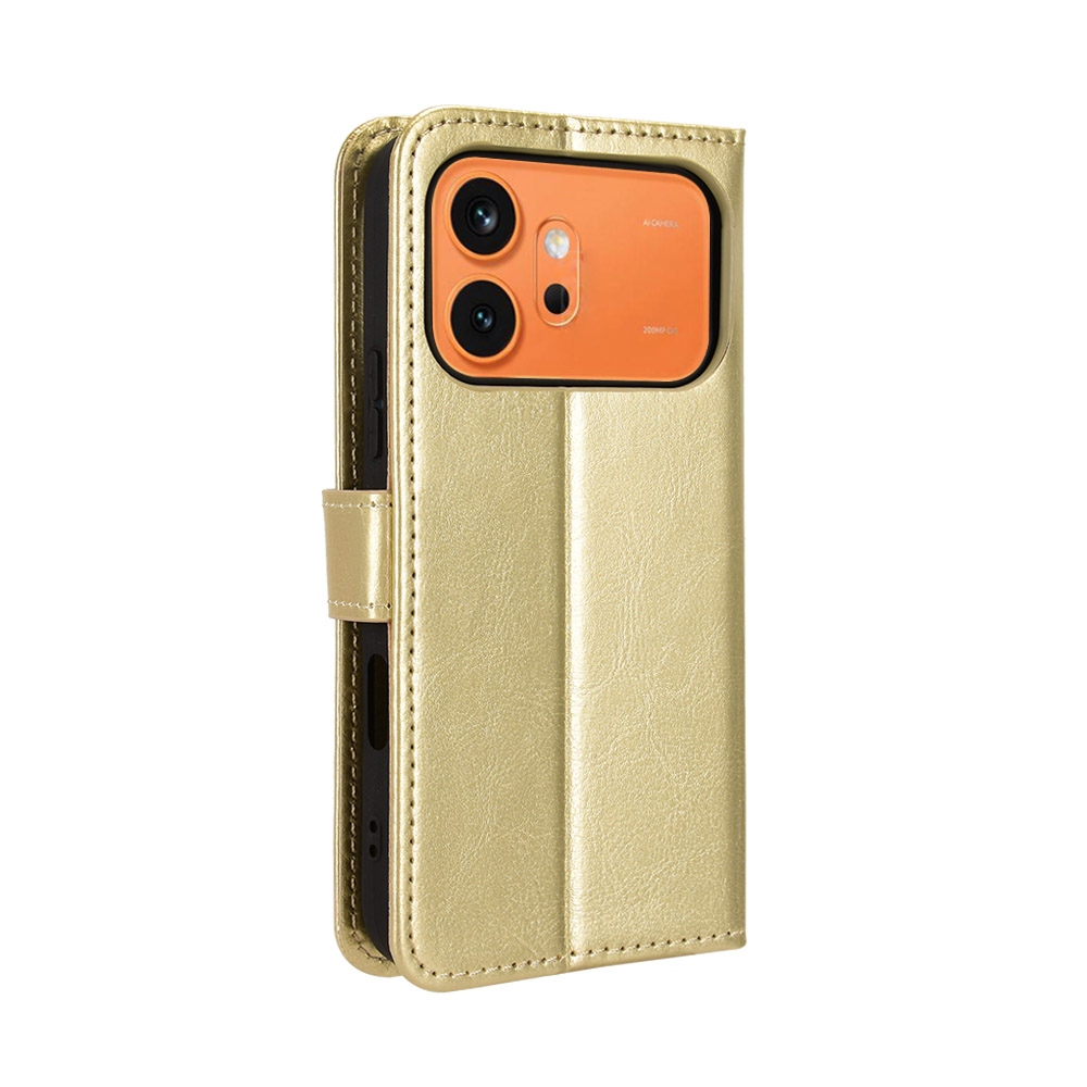 Crazy knížkové pouzdro na Honor 600 Pro 5G/Honor 600 5G - zlaté