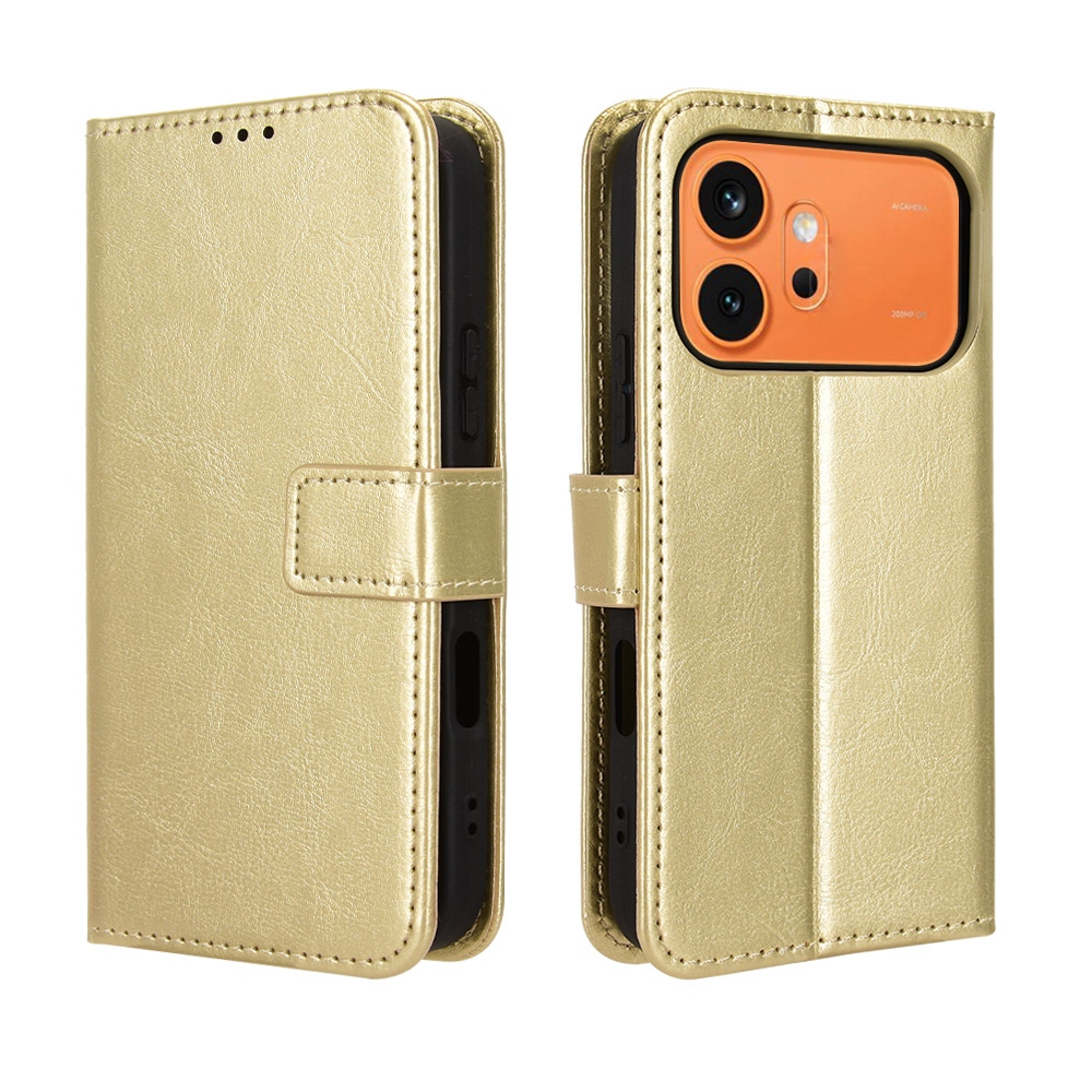 Crazy knížkové pouzdro na Honor 600 Pro 5G/Honor 600 5G - zlaté