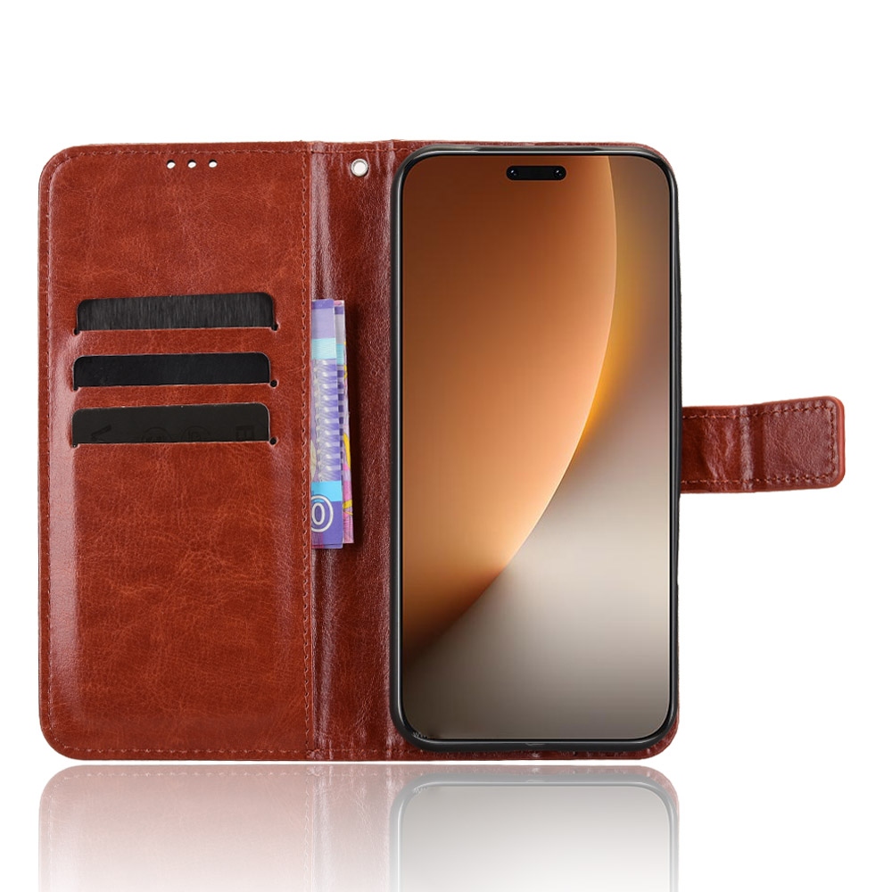 Crazy knížkové pouzdro na Honor Magic 8 Pro 5G - hnědé