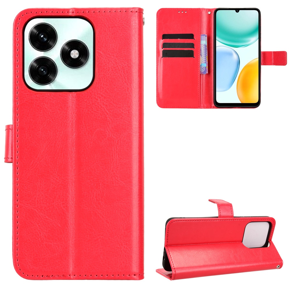 Crazy knížkové pouzdro na Honor X5c Plus - červené