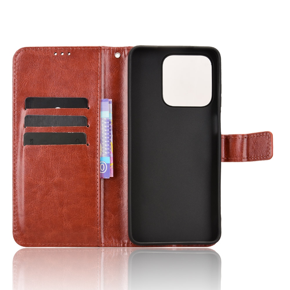 Crazy knížkové pouzdro na Honor X5c Plus - hnědé