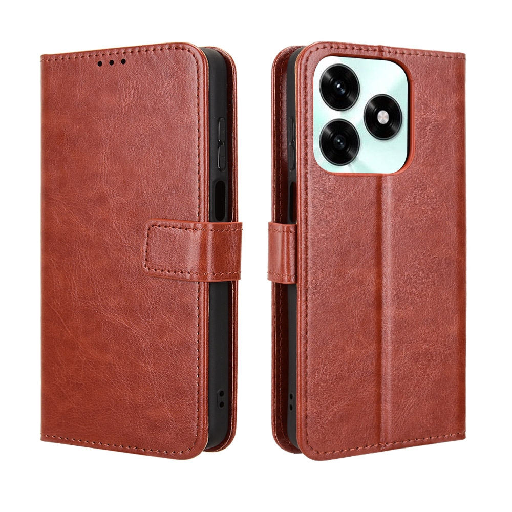 Crazy knížkové pouzdro na Honor X5c Plus - hnědé