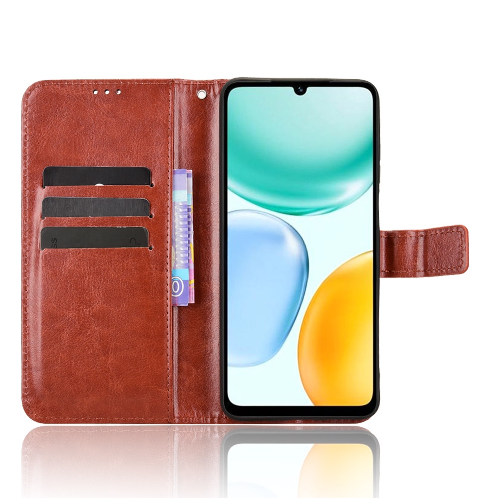 Crazy knížkové pouzdro na Honor X5c Plus - hnědé