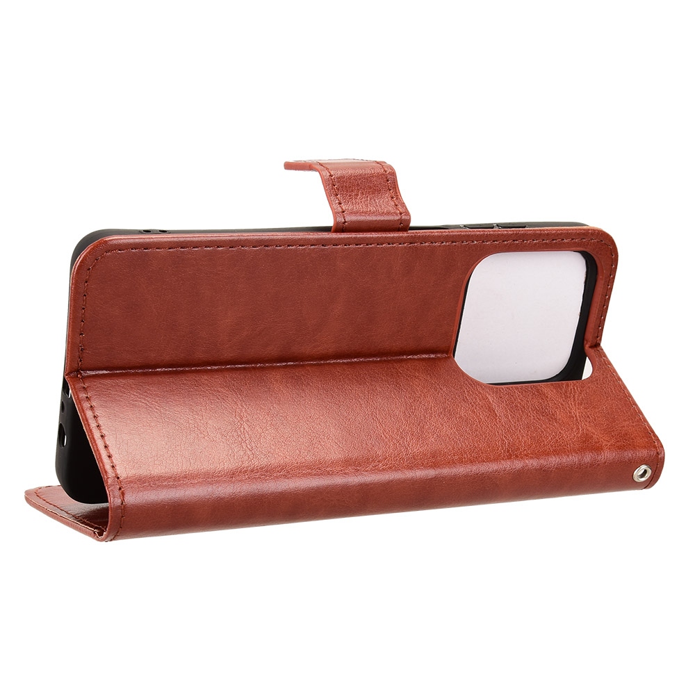 Crazy knížkové pouzdro na Honor X5c Plus - hnědé