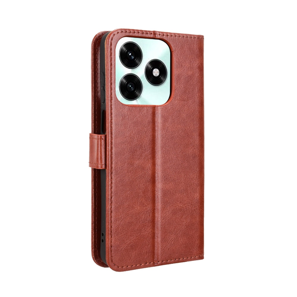 Crazy knížkové pouzdro na Honor X5c Plus - hnědé