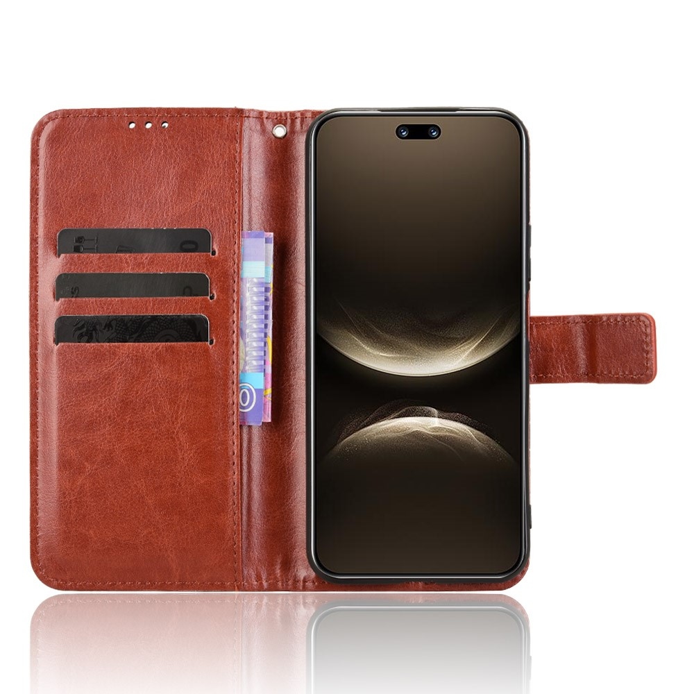 Crazy knížkové pouzdro na Huawei Nova 14 Pro 5G - hnědé