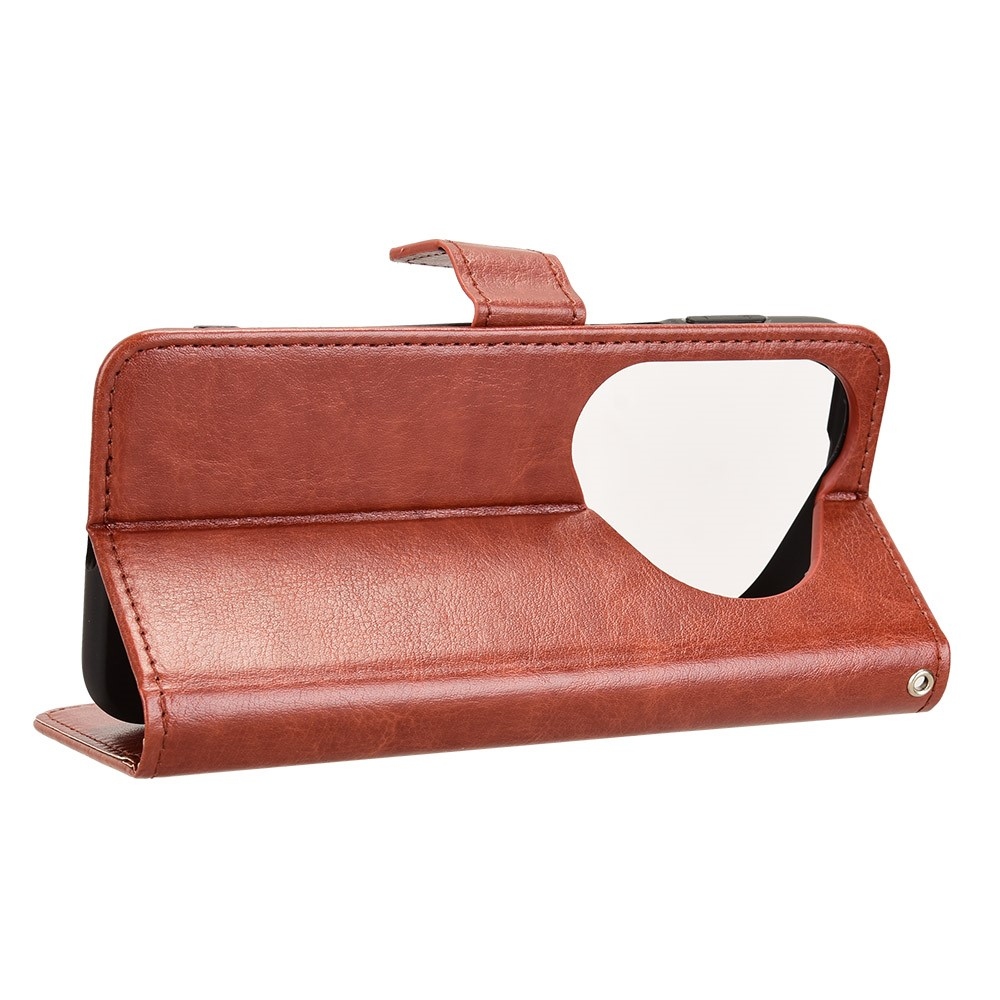 Crazy knížkové pouzdro na Huawei Pura 80 Ultra - hnědé