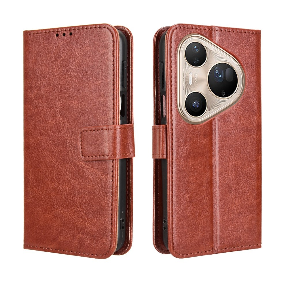 Crazy knížkové pouzdro na Huawei Pura 80 Ultra - hnědé