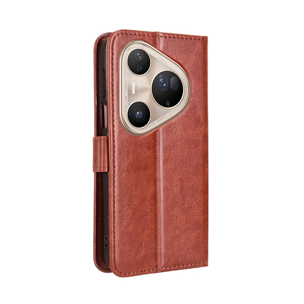 Crazy knížkové pouzdro na Huawei Pura 80 Ultra - hnědé