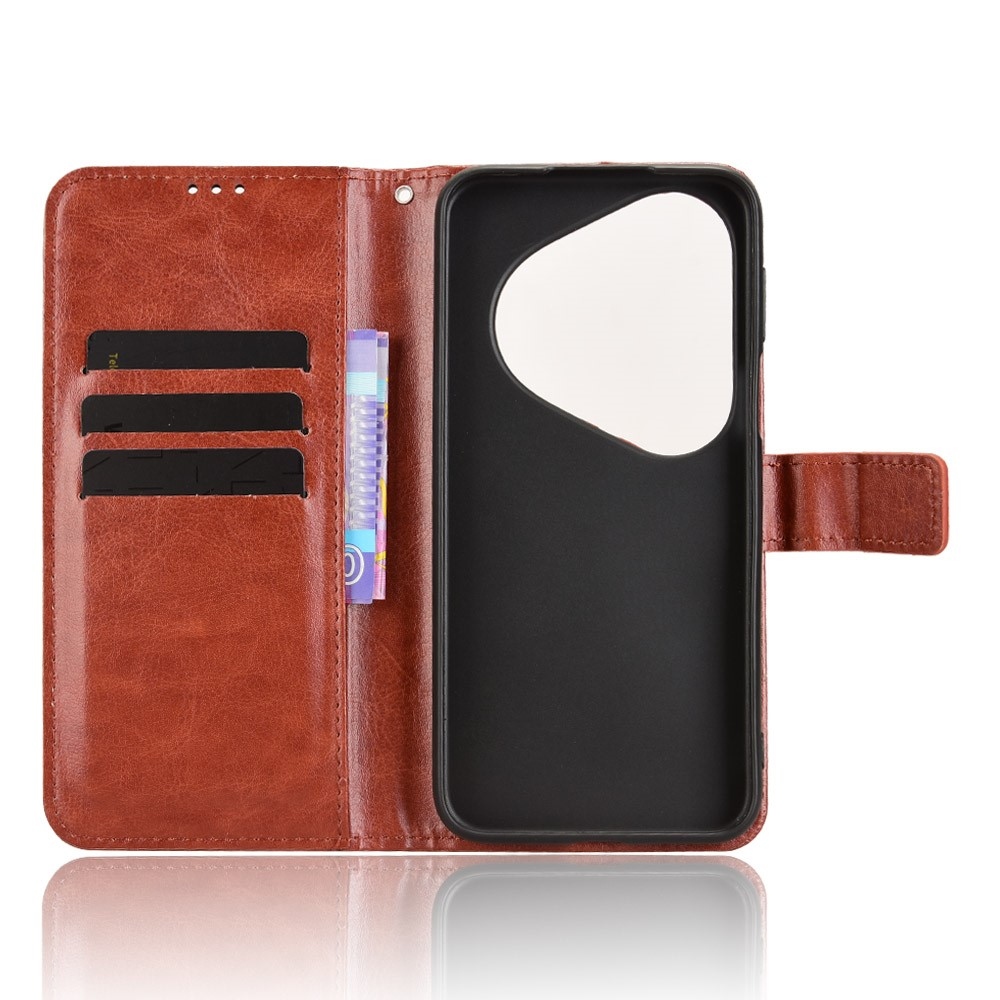 Crazy knížkové pouzdro na Huawei Pura 80 Ultra - hnědé