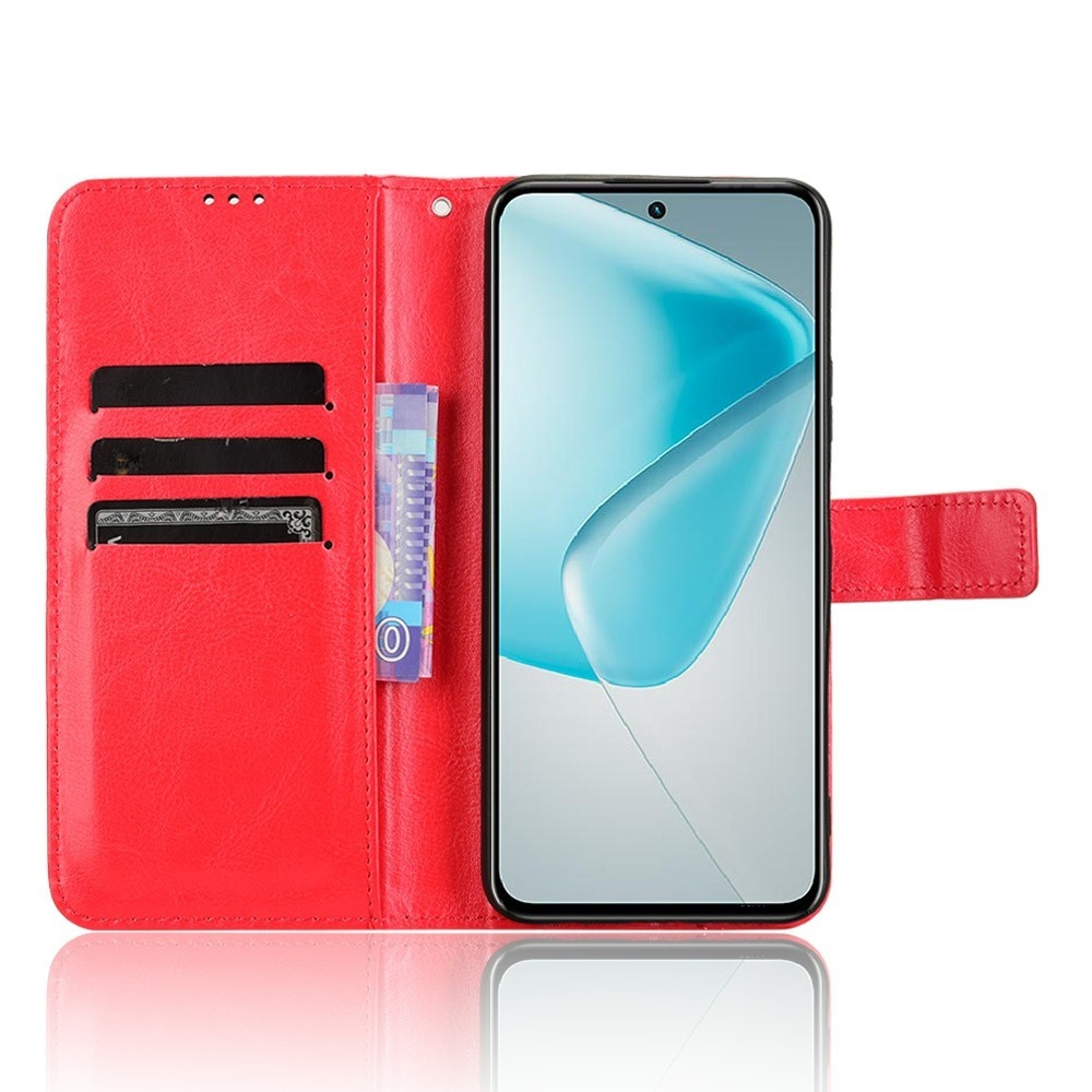 Crazy knížkové pouzdro na Infinix Hot 50 Pro - červené