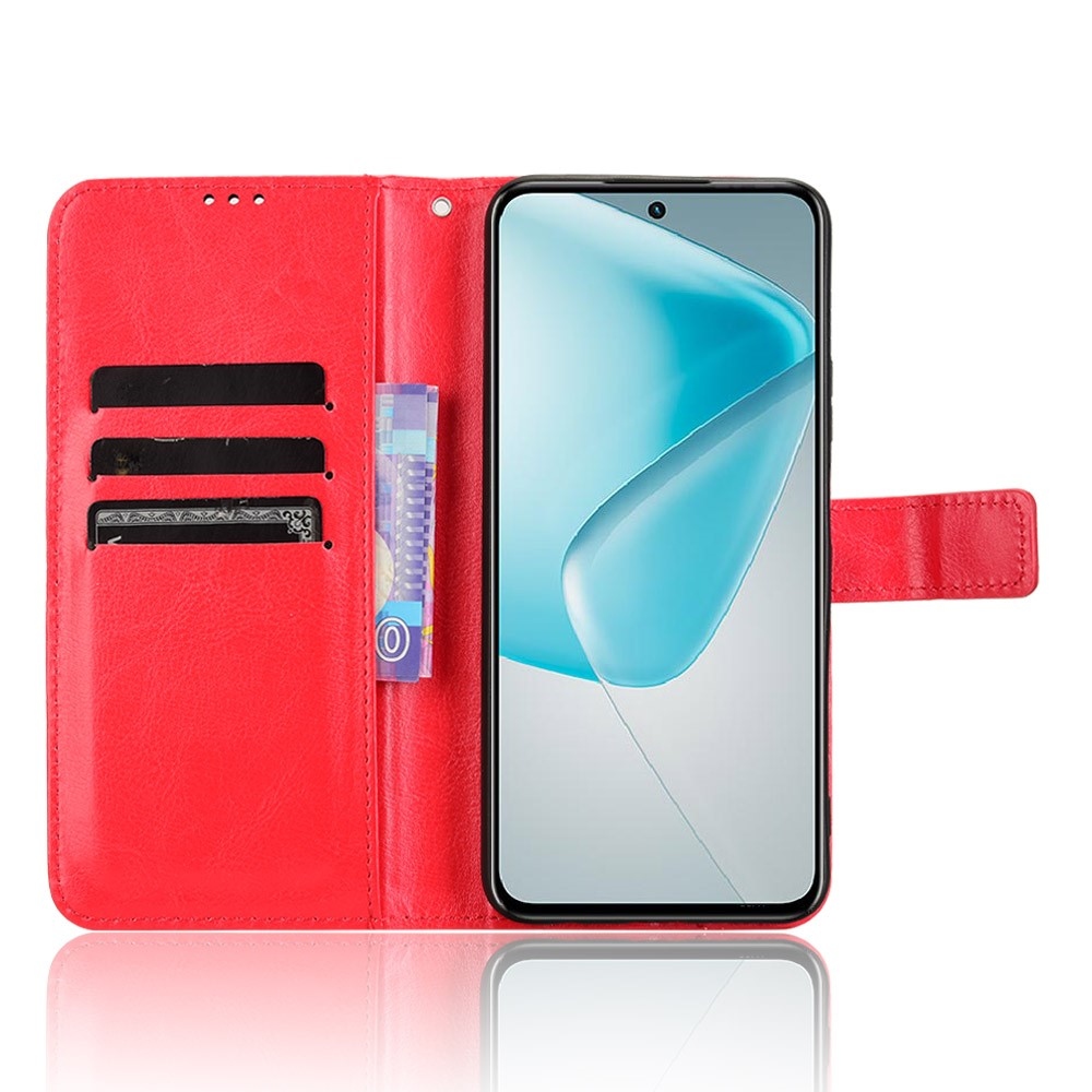 Crazy knížkové pouzdro na Infinix Hot 50 Pro+ - červené
