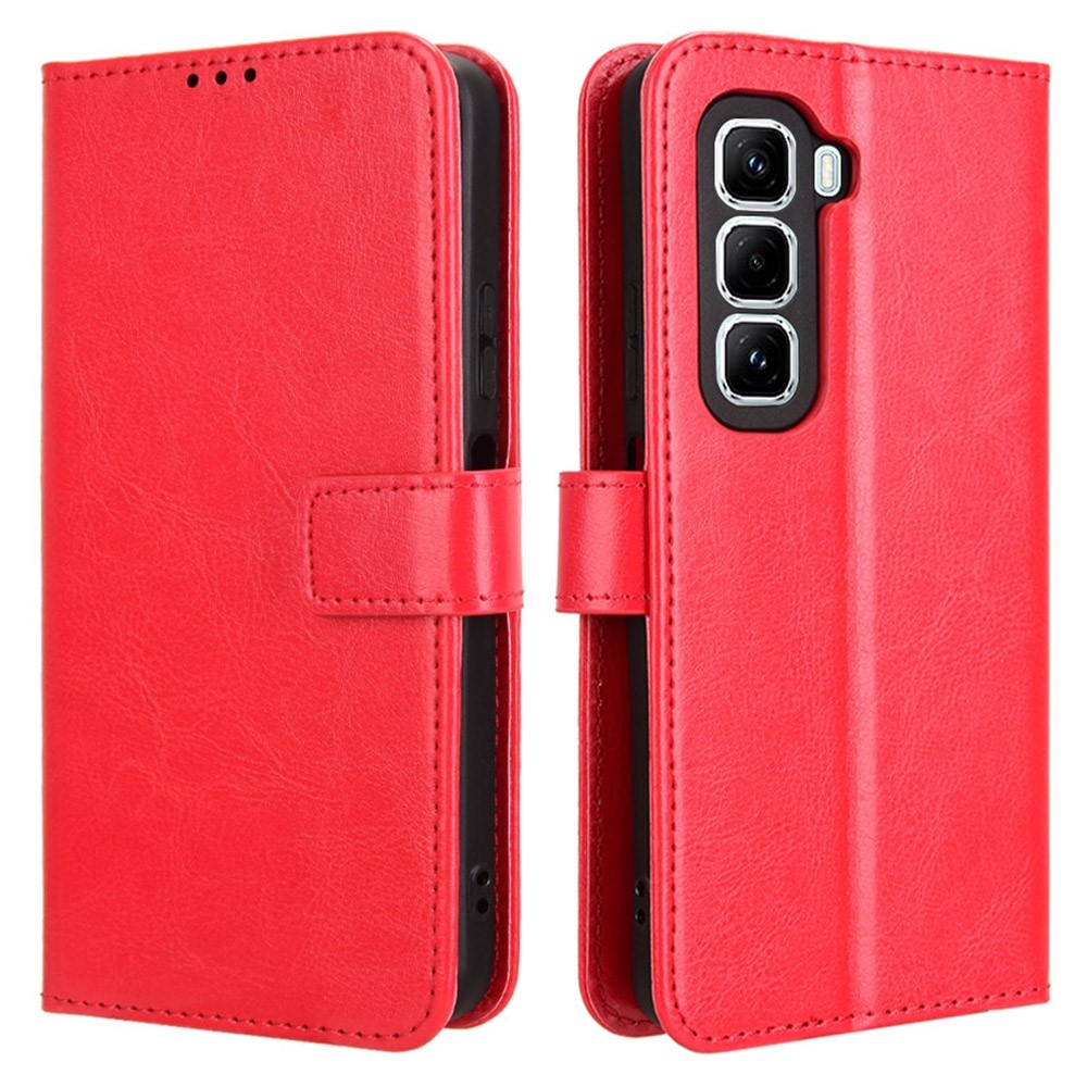 Crazy knížkové pouzdro na Infinix Hot 50 Pro+ - červené