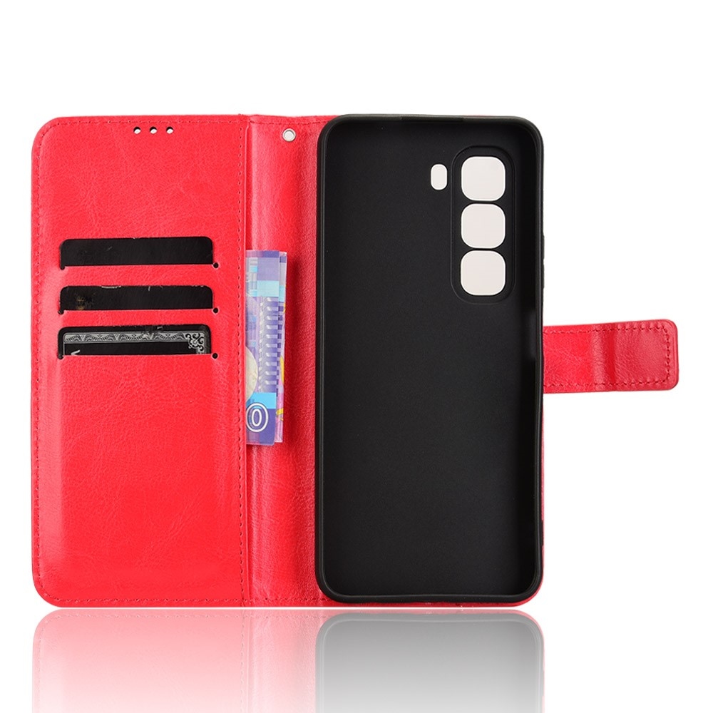 Crazy knížkové pouzdro na Infinix Hot 50 Pro+ - červené
