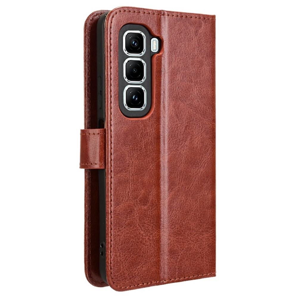 Crazy knížkové pouzdro na Infinix Hot 50 Pro - hnědé
