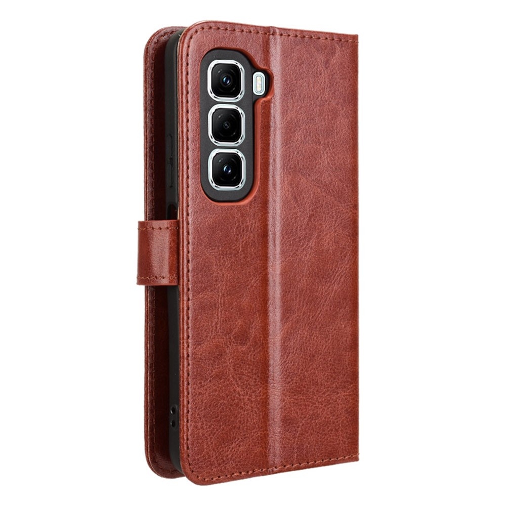 Crazy knížkové pouzdro na Infinix Hot 50 Pro+ - hnědé
