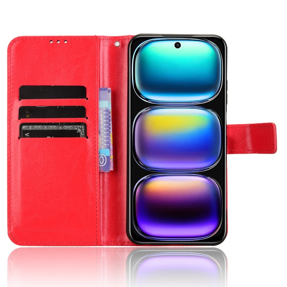 Crazy knížkové pouzdro na Infinix Hot 50i/Smart 9 - červené